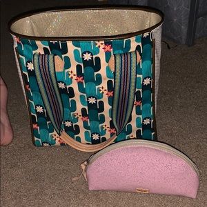 Consuela Classic Tote and Large Cosmetic Bag